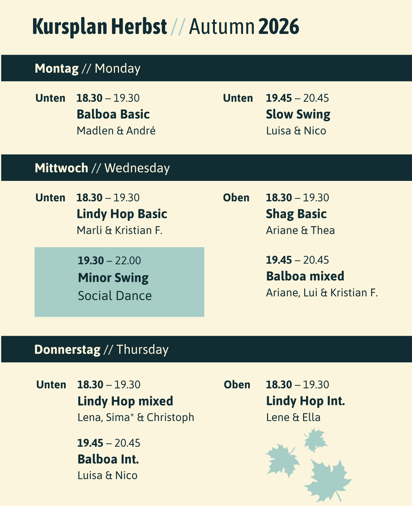 Herbstprogramm 2026